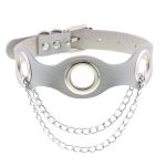 Leather Hole Breathable Chain Collar - Image 10