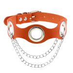Leather Hole Breathable Chain Collar - Image 14