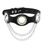 Leather Hole Breathable Chain Collar - Image 2