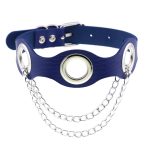 Leather Hole Breathable Chain Collar - Image 3