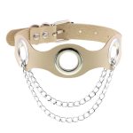 Leather Hole Breathable Chain Collar - Image 4