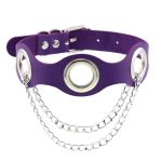 Leather Hole Breathable Chain Collar - Image 5