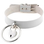 Large Ring Leather Necklace - Image 9