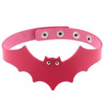 Little Devil PU Leather Bat Wing Collar - Image 5