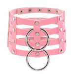 Four Rows Leather Bondage Collar - Image 12