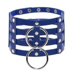 Four Rows Leather Bondage Collar - Image 14