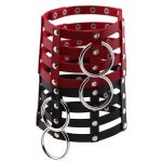 Four Rows Leather Bondage Collar - Image 18
