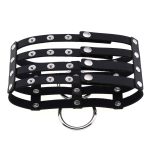 Four Rows Leather Bondage Collar - Image 21