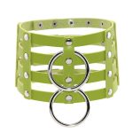 Four Rows Leather Bondage Collar - Image 2