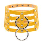 Four Rows Leather Bondage Collar - Image 5