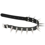 Double Row Long Spiked Rivet Collar - Image 21