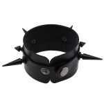 Tapered Stud Double Leather Bracelet - Image 7