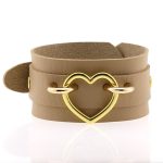 Punk PU leather Love Ring - Golden - Image 8