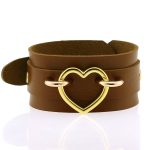 Punk PU leather Love Ring - Golden - Image 10