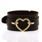 Punk PU leather Love Ring - Golden - Image 12
