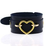 Punk PU leather Love Ring - Golden - Image 13