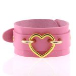 Punk PU leather Love Ring - Golden - Image 2