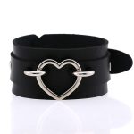 Punk PU leather Love Ring - Silver - Image 7
