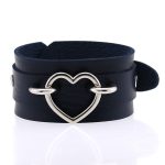 Punk PU leather Love Ring - Silver - Image 11