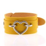 Punk PU leather Love Ring - Silver - Image 12