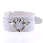 Punk PU leather Love Ring - Silver - Image 15
