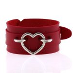 Punk PU leather Love Ring - Silver - Image 2