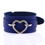 Punk PU leather Love Ring - Silver - Image 3