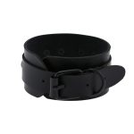 Punk PU leather Love Ring - Black - Image 7