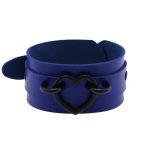 Punk PU leather Love Ring - Black - Image 8
