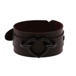 Punk PU leather Love Ring - Black - Image 10