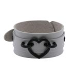 Punk PU leather Love Ring - Black - Image 11