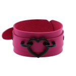 Punk PU leather Love Ring - Black - Image 12
