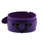 Punk PU leather Love Ring - Black - Image 15