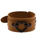 Punk PU leather Love Ring - Black - Image 16