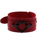 Punk PU leather Love Ring - Black - Image 4