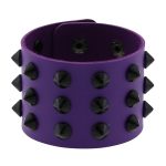 Three-row leather studded wide bracelet - Image 19