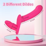Vibrating Silicone Double End Lesbian Strap On Vibrator - Image 4