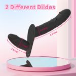 Vibrating Silicone Double End Lesbian Strap On Dildo - Image 5