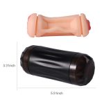 Mouth&Vagina Double End Male Manual Masturbation Cup - Image 2