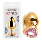 Jewelled Secret Heart Butt Plug Gold - Image 6