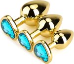 Jewelled Secret Heart Butt Plug Gold - Image 4