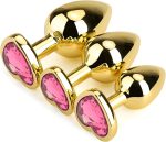 Jewelled Secret Heart Butt Plug Gold - Image 5