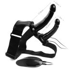 Black Magic Unisex Vibrating Strap-On Dildo - Image 2